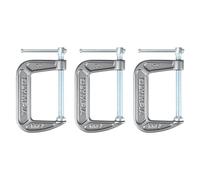 Olympia Tools Abrazaderas en C de hierro fundido resistentes con apertura de mandíbula de 3 pulgadas y garganta de 3 pulgadas, paquete de 3