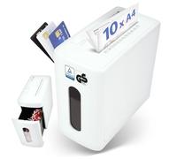 Olympia Trituradora de papel CC 1010 S, trituradora de papel para documentos y tarjetas de crédito, trituradora de documentos, 10 hojas y 10 litros de capacidad de recogida, trituradora de papel P4