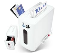 Olympia Trituradora de papel CC 1010 S, trituradora de papel para documentos y tarjetas de crédito, trituradora de documentos, 10 hojas y 10 litros de capacidad de recogida, trituradora de papel P4