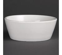 Olympia U163 Whiteware inclinado Edge Tazón, blanco (Pack de 12)