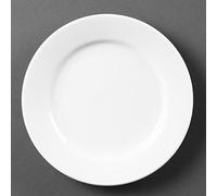 Olympia White Ware - Platos de servicio con borde ancho (porcelana, 165 mm, 12 unidades)