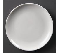 Olympia Whiteware - Juego de 12 platos de servicio (200 mm, porcelana), diseño de cupé
