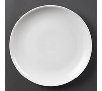 Olympia Whiteware - Juego de 6 platos de porcelana (280 mm)