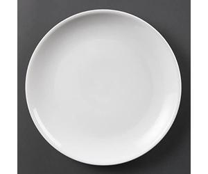 Olympia Whiteware - Juego de 6 platos de porcelana (280 mm)