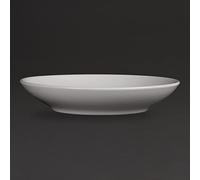 Olympia Whiteware - Juego de 6 platos hondos de servicio (260 mm, porcelana vitrificada)