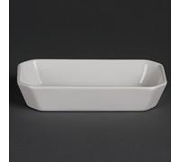 Olympia Whiteware Oblong Hors d'Oeuvre - Juego de 6 platos (porcelana, 185 mm)