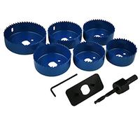 Olympic Fixings - Juego de 9 sierras de campana (60, 65, 70, 72, 75 y 85 mm, acero para placas de yeso, plástico y madera