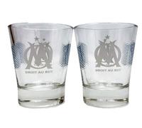 Olympique de Marsella - Juego de 2 vasos de licor (colección oficial del Om)