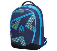 Olympique de Marsella - Mochila escolar con 3 compartimentos para colección oficial - azul, 32 x 45 x 16 cm, poliéster, unisex, Ligue 1, bandolera, mochila, azul, 32 x 45 x 16 cm