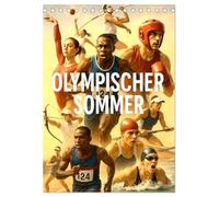 Olympischer Sommer (Tischkalender 2026 DIN A5 hoch), CALVENDO Monatskalender: Olympia-Magie: KI-Bilder für jeden Monat!