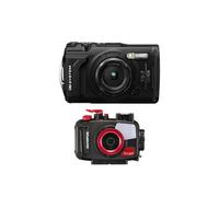 OLYMPUS compacto impermeable TG7 Negro + Caja impermeable PT059