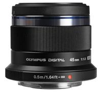Objetivo Olympus M.Zuiko Digital 45 mm F1.8, longitud focal fija rápida, apto para todas las cámaras MFT (modelos Olympus OM-D & PEN, serie G de Panasonic), negro
