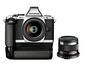 Olympus OM-D E-M5 Portrait - Kit de Agarre OLED de 7.6 cm, Color Plateado y Negro