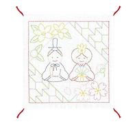 olympus Thread Sashiko Hana Fukin Hinamatsuri - Kit de punto de cruz, diseño de festival de muñecas