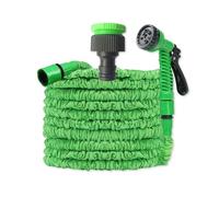 OLYSPM Manguera Jardin,Manguera Extensible,Mangeras Jardineria con Racores de 1/2",3/4" y Pistola de 7 Modos,Mangeras Jardineria Flexible con 50FT,75FT,100FT,125FT