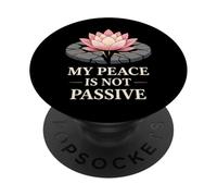 Om and Only Peace Seeker Yoga Vida Consciente Espiritual PopSockets PopGrip Adhesivo
