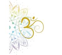 Om lined decorative notebook with margins: composition style writing journal, standard size, with om symbol cover