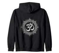 OM Mandala - Ilustración de Tiza, diseño Espiritual Sudadera con Capucha