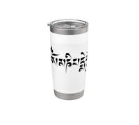 Om Mani Padme Hum (sánscrito) Vaso térmico de acero inoxidable de doble pared