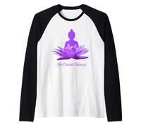 Om Namah Shivaya Camisa Lotus Camiseta Manga Raglan