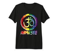Om-Schild LGBTQ - Bandera arcoíris Namaste Chakra Zen Yoga Gay Pride Camiseta Premium