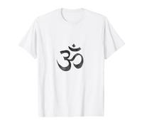 Om Símbolo Hindú Yoga Negro Desvanecido Ohm Mantra Sánscrito AUM Camiseta gráfica económica