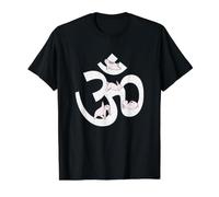 Om símbolo Yoga Conejo AUM Funny Meditación Camiseta gráfica económica, Hombre, Negro, XL