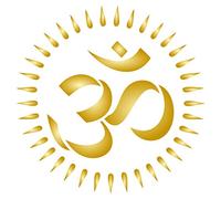 Om Stencil - Plantilla de pared espiritual de Mantra Sanskrit Hindú, reutilizable, estilo asiático, estilo indio