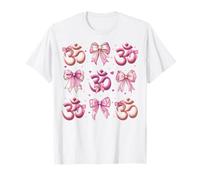 Om Symbol Meditación Budismo Budista Chica Coqueta Bow Mom Camiseta