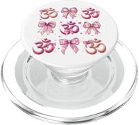 Om Symbol Meditación Budismo Budista Chica Coqueta Bow Mom PopSockets PopGrip para MagSafe