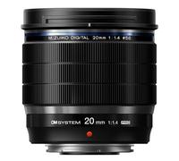OM SYSTEM M.ZUIKO Digital ED 20mm F1.4 Pro, Objetivo Pro estándar, Adecuado para Todas Las cámaras MFT (cámaras Olympus OM-D y Pen, Panasonic G-Series), Negro