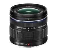 OM SYSTEM M.Zuiko Digital ED 9-18mm F4.0-5.6 II Objetivo Zoom Gran Angular - Ultracompacto MFT para Paisaje, Viaje y Arquitectura, Construcción Ligera, Negro