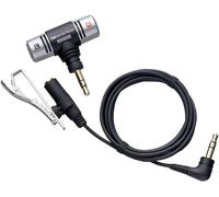 OM System ME-51S Micrófono Estéreo para Grabadora de Voz Olympus WS y DM | Micro de solapa tipo T con clavija de 3,5 mm bañada en oro, cable de 1 m y pinza metálica para entrevistas y podcasts
