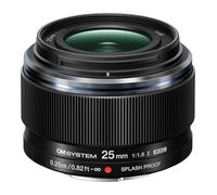 OM SYSTEM Objetivo M.Zuiko Digital 25 mm F1.8 II, Veloz y con Distancia Focal Fija para cámaras Micro Cuatro Tercios (OM System, Olympus OM-D y Pen, Panasonic G-Series), Negro