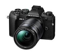 OM System OM-5 Cámara del Sistema Micro Cuatro Tercios Incl. Objetivo M.Zuiko Digital 14-150mm F4-5.6 II, 20 MP Live Mos Sensor, Estabilización de Imagen Mejorada en 5 Ejes, IP53, Negro