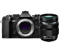 OM System OM-5 Cámara Micro Four Thirds con Objetivo 12-40mm Pro II, Negro | Sensor Live MOS 20 MP, estabilización 5 ejes, diseño compacto IP54 y funciones avanzadas como Live ND y Focus Stacking