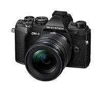OM SYSTEM OM-5 Cámara Micro Four Thirds con Objetivo ED 12-45mm Pro | Sensor Live MOS de 20 MP, estabilización de 5 ejes, vídeo 4K, sellado IP53 y diseño compacto resistente a la congelación