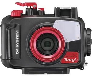 OM System PT-059 Carcasa Subacuática TG-7 / TG-6, hasta 45 m | Policarbonato con cristal multicapa, control total de funciones, flash externo y rosca para accesorios subacuáticos