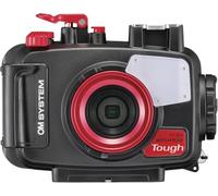 OM SYSTEM PT-059 Carcasa Subacuática TG-7 y Olympus TG-6, hasta 45 m | Policarbonato con cristal multicapa, control total de funciones, flash externo y rosca para accesorios subacuáticos