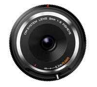 Om System Tapa del Cuerpo, Tapa del Objetivo 9 mm 1:8.0 Ojo de Pez, Apto para Todas Las Cámaras MFT Olympus OM-D,Pen, Panasonic, Negro