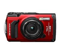 OM System Tough TG-7 Cámara subacuática roja, Impermeable, a Prueba de congelación, Alta resolución Brillante, Video 4K 44x Macro Disparo