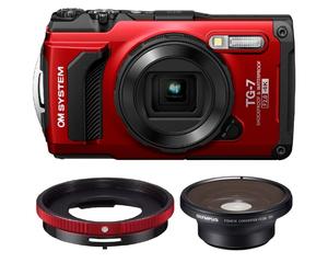 OM SYSTEM Tough TG-7 Kit Fisheye - Rojo
