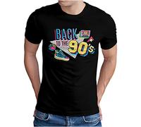 OM3® Back to The 90's Camiseta para hombre - 90s Retro años noventa años 90 II - S - 5XL, Negro , XL