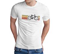 OM3® Camiseta Retro de Bicicleta - Hombre - Ciclismo Bicicleta Bici - S - 5XL, Blanco, L