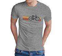 OM3® Camiseta Retro de Bicicleta - Hombre - Ciclismo Bicicleta Bici - S - 5XL, gris, M