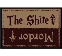OM3® Divertido felpudo con texto en alemán "The Shire Mordor" - Film-Fans Fantasy - Antideslizante & waschbar - 60 x 40 cm