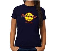 OM3® Mos-Eisley Cantina-Tatooine - Camiseta para mujer, diseño con texto en inglés "Best Bar in The Universe", estilo vintage, azul marino, M