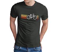 OM3® Retro Bicycle - Camiseta para hombre - Ciclista Ciclista Biking Ciclista Ciclista - S - 5XL, gris oscuro, L