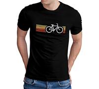 OM3® Retro Bicycle - Camiseta para hombre - Ciclista Ciclista Biking Ciclista Ciclista - S - 5XL, Negro , L