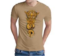 OM3® SPQR Eagle Logo - Camiseta - Hombre - Águila romana Roman Gladiator Gym Legion - S - 5XL, caqui, S